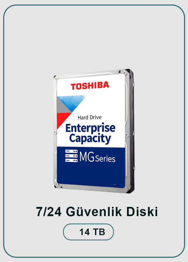 Toshiba  14TB MG Serisi 7200R SATA 256M 7/24 Güvenlik Diski